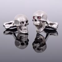 Pair of Deakin & Francis Skull Cufflinks, 18K White Gold - Sold for $1,375 on 01-29-2022 (Lot 133).jpg